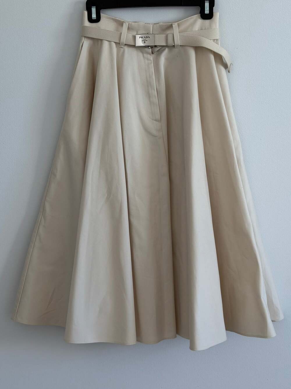 Prada Khaki Midi Skirt